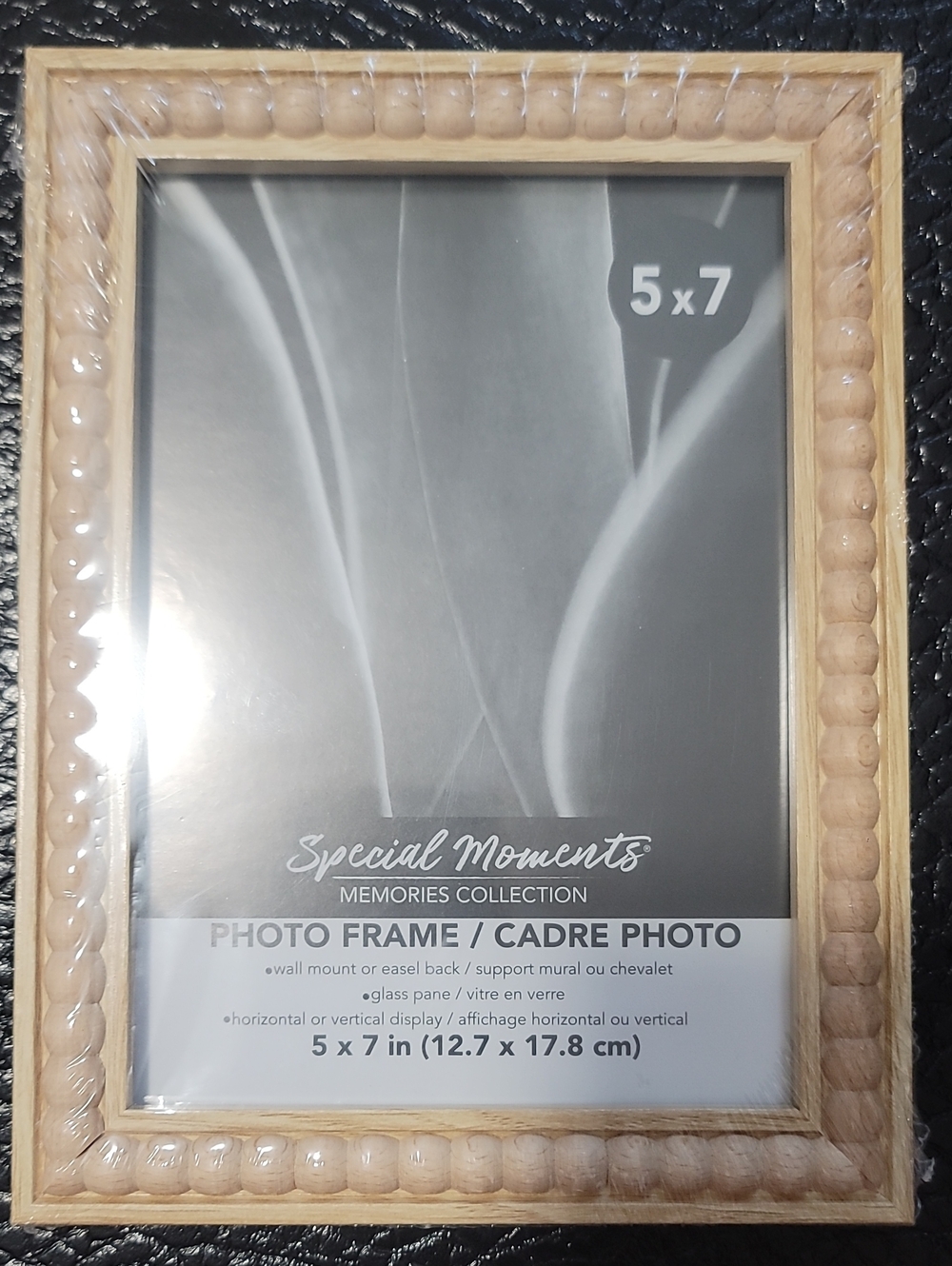 Special Moments Beaded Light Wood 5x7 Photo Frame